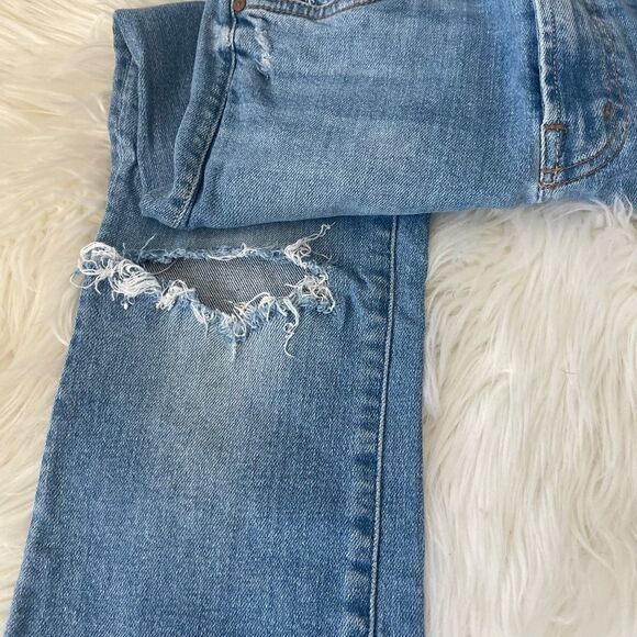 Mother The Insider Crop Step Fray Jeans Thrilling Shots Sz 24 - Picture 12 of 13